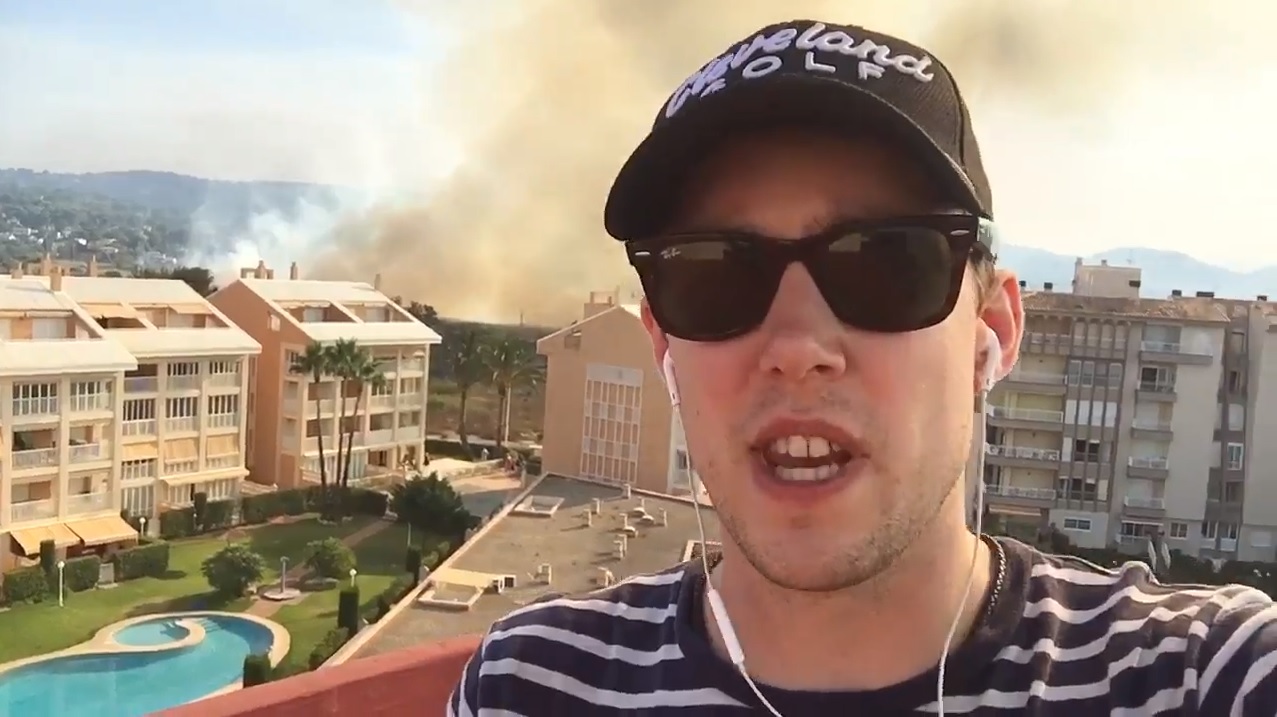 Holiday From Hell? Chris caught up in Costa Blanca fires