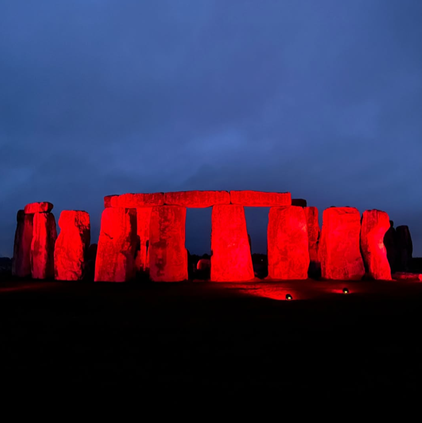 Capital turns Stonehenge pink for the first time in 5,000 years