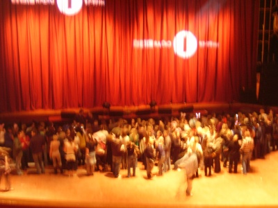 The crowd filling the Brighton Dome for Radio 1's Chart Show Live